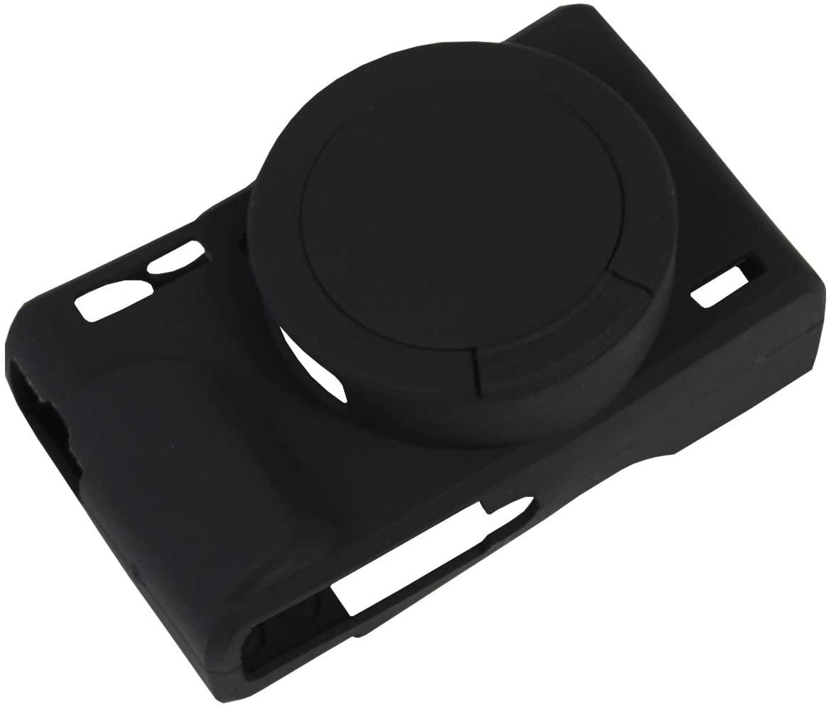 Защитный силиконовый чехол с крышкой для фотоаппаратов CANON G7X Mark III - черный - фото 3 - id-p1180430770