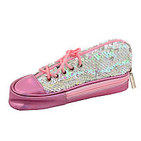 Пенал мягкий YES TP-24 ''Sneakers with sequins'' pink код: 532723
