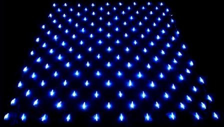 Гірлянда світлодіодна "Сітка" L240 блакитна, фото 1