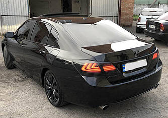 Ліхтарі Honda Accord 9 (13-16) оптика Led тюнінг (чорні)