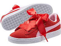 1, Замшевые кеды сникерсы кроссовки Пума PUMA Junior Suede heart radicals Оригинал США Размер 24 см, 25 см