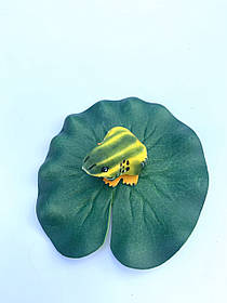 Жабка на аркуші — декор для ставка ( діаметр 15 см)