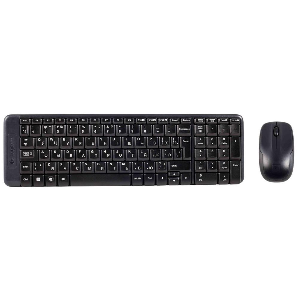 Комплект клавіатура + миша бездротова USB Logitech MK220 (920-003169) чорний#