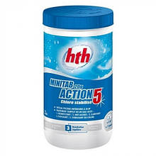 5в1 hth 1,2 кг (20г повільно розчинні хлорні таблетки) Minitab 20g Action 5