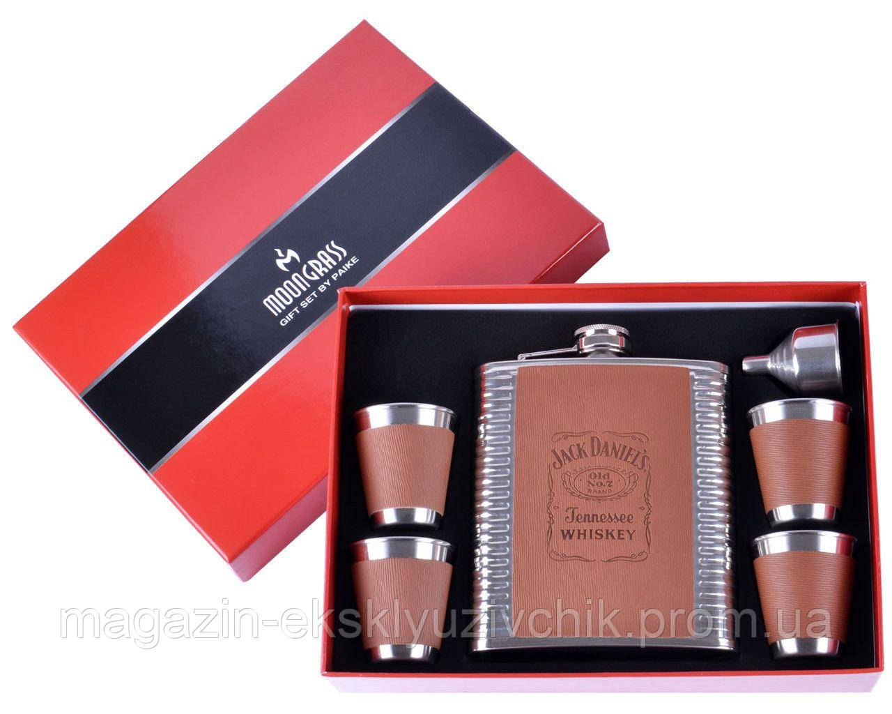 Великий подарунковий набір із флягою "Jack Daniels" (Джек Деніелс)