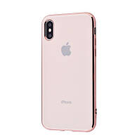 Чохол накладка Crystal для Iphone X/Xs Рожевий