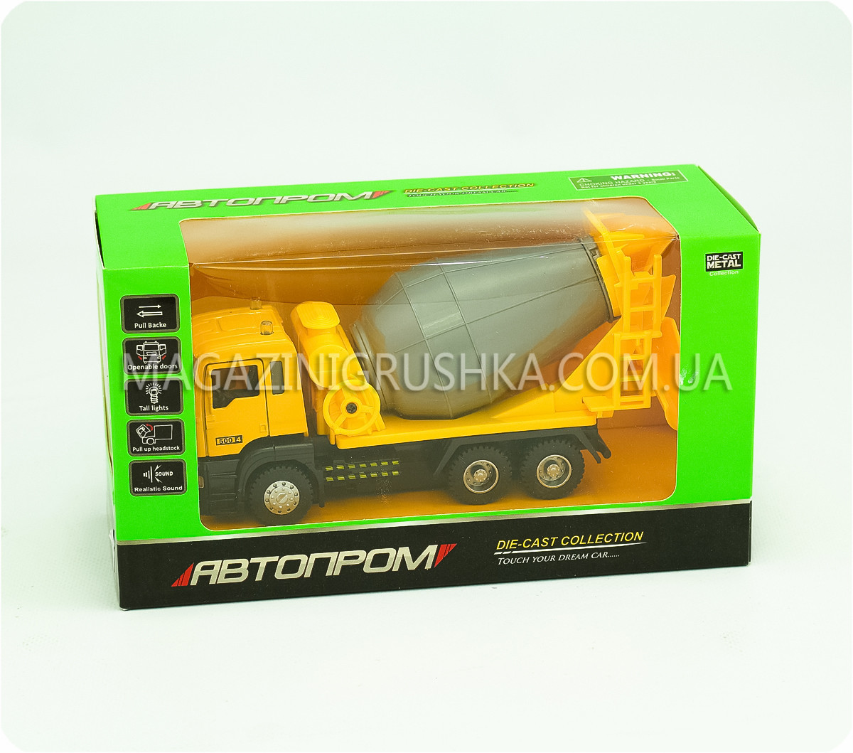 Машинка ігрова автопром «Бетономішалка» (світло, звук) 5004