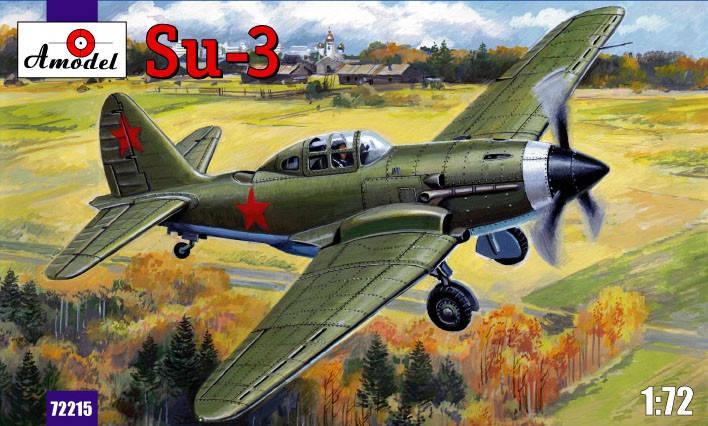 Збірна модель радянського винищувача Су-3 Сухий (Sukhoi). 1/72 AMODEL 72215, фото 1