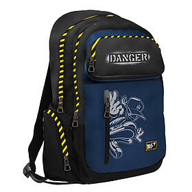 Рюкзак молодіжний YES T-87 "Danger", чорн/син , код: 558272