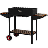 Мангал стаціонарний Daddy Smoke на 12 шампурів, 3 мм. З колесами, фото 4