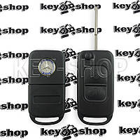 Ключ Mercedes W168, A-class (корпус Мерседес) 2 - кнопки, лезвие HU64