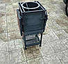 Піч буржуйка для казана VULKAN. 3 мм. Кована, переносна з полицею для дров і столиком, фото 4