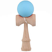 Игрушка KENDAMA (КЕНДАМА) BERYOU ZTOYL деревянная (матовый голубой шарик) 18 см