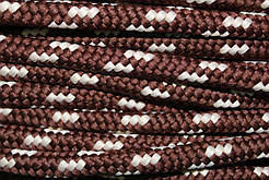 Шнур круглий 10мм 100м коричневий + бежевий