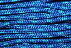 Шнур круглий 10мм 100м волошка + бірюза