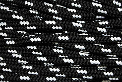 Шнур круглий 10мм 100м чорний+ білий