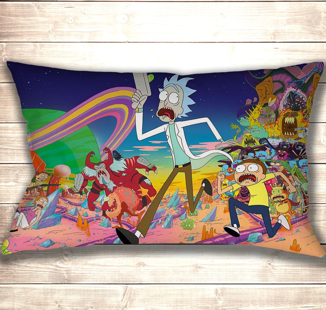 Подушка 3D Rick and Morty Run or Die 50х70 см.