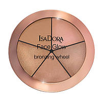 Палітра хайлайтерів IsaDora Face Glow Bronzing Wheel 52 - beach glow