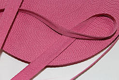 Тесьма Стрічка кіперна 15мм рожевий бобіна 50м