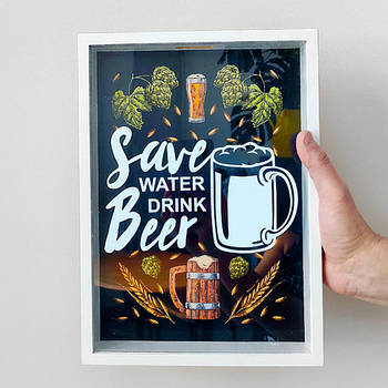 Скарбничка для кришок від пива Save water drink beer