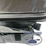 М'які сидіння накладки 650х200х100 мм з сумкою рундуком для надувних човнів ПВХ, колір сірий, фото 4