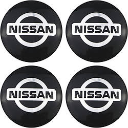 Наклейки на диски Nissan 56 mm (4 шт.) Black