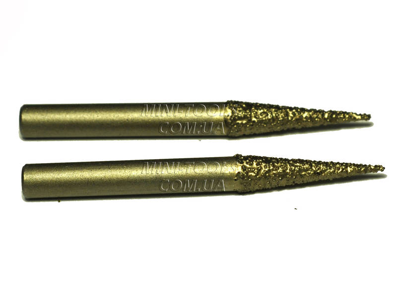 Борфреза спечений алмаз тип J - 2 шт. YDS Tools. Хвостовик 6 мм, фото 1