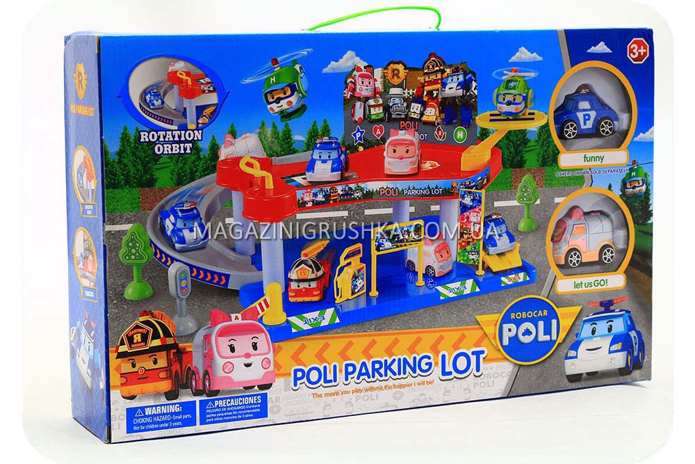 Паркування-гараж іграшковий «Robocar Poli» - (2 машинки) XZ-313