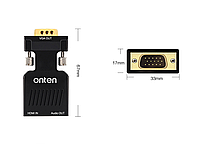 HDMI to VGA Onten Original +Audio + Живлення конвертер адаптер перехідник ONT-7557, фото 3