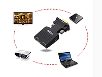 HDMI to VGA Onten Original +Audio + Живлення конвертер адаптер перехідник ONT-7557, фото 4