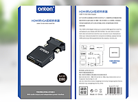 HDMI to VGA Onten Original +Audio + Живлення конвертер адаптер перехідник ONT-7557, фото 10