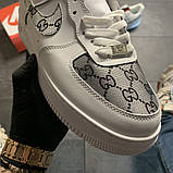 Жіночі кросівки Nike Air Force Low White GG Custom, жіночі кросівки найк аір форс, фото 4