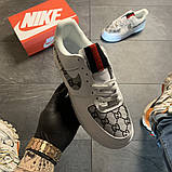 Жіночі кросівки Nike Air Force Low White GG Custom, жіночі кросівки найк аір форс, фото 3