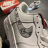 Жіночі кросівки Nike Air Force Low White GG Custom, жіночі кросівки найк аір форс, фото 5