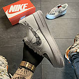 Жіночі кросівки Nike Air Force Low White GG Custom, жіночі кросівки найк аір форс, фото 2