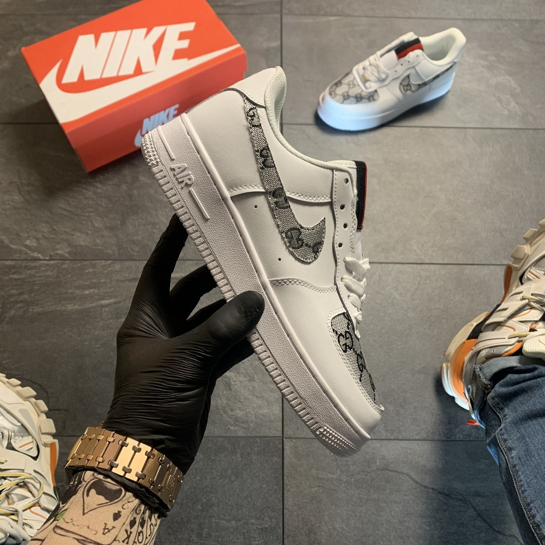 Жіночі кросівки Nike Air Force Low White GG Custom, жіночі кросівки найк аір форс, фото 1