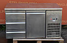 Холодильний стіл із неіржавкої сталі з шухлядами «Desmon» 1.3 м. (Италия), Б/у, фото 5
