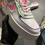 Жіночі кросівки Nike Air Force Shadow Violet White Pink, жіночі кросівки найк аір форс шадоу, фото 4
