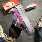 Жіночі кросівки Nike Air Force Shadow Violet White Pink, жіночі кросівки найк аір форс шадоу, фото 2