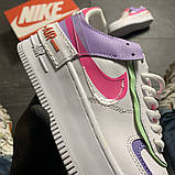 Жіночі кросівки Nike Air Force Shadow Violet White Pink, жіночі кросівки найк аір форс шадоу, фото 5