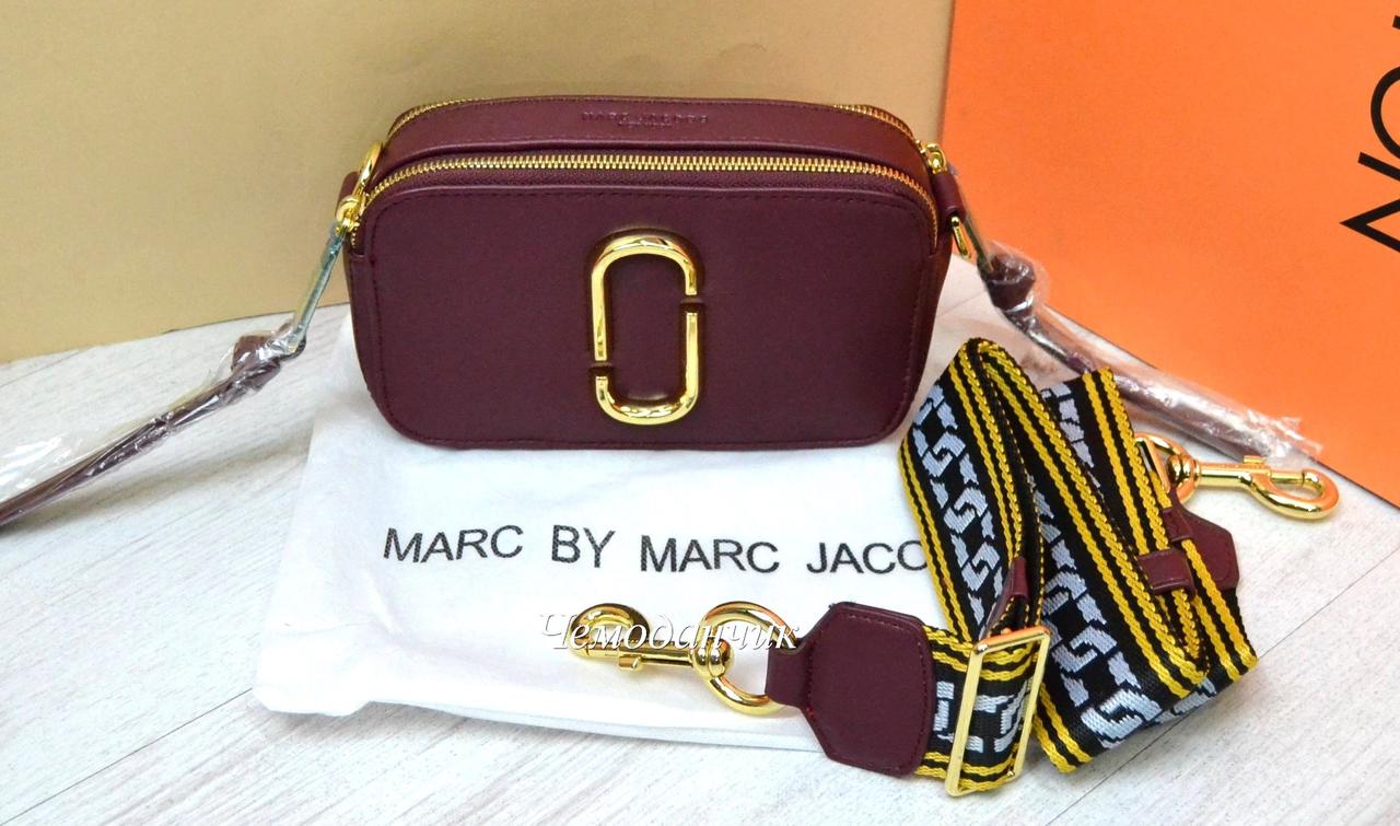 Жіноча сумка Marc Jacobs клатч крос боді Марк Джейкобс марсал, брендові жіночі сумки