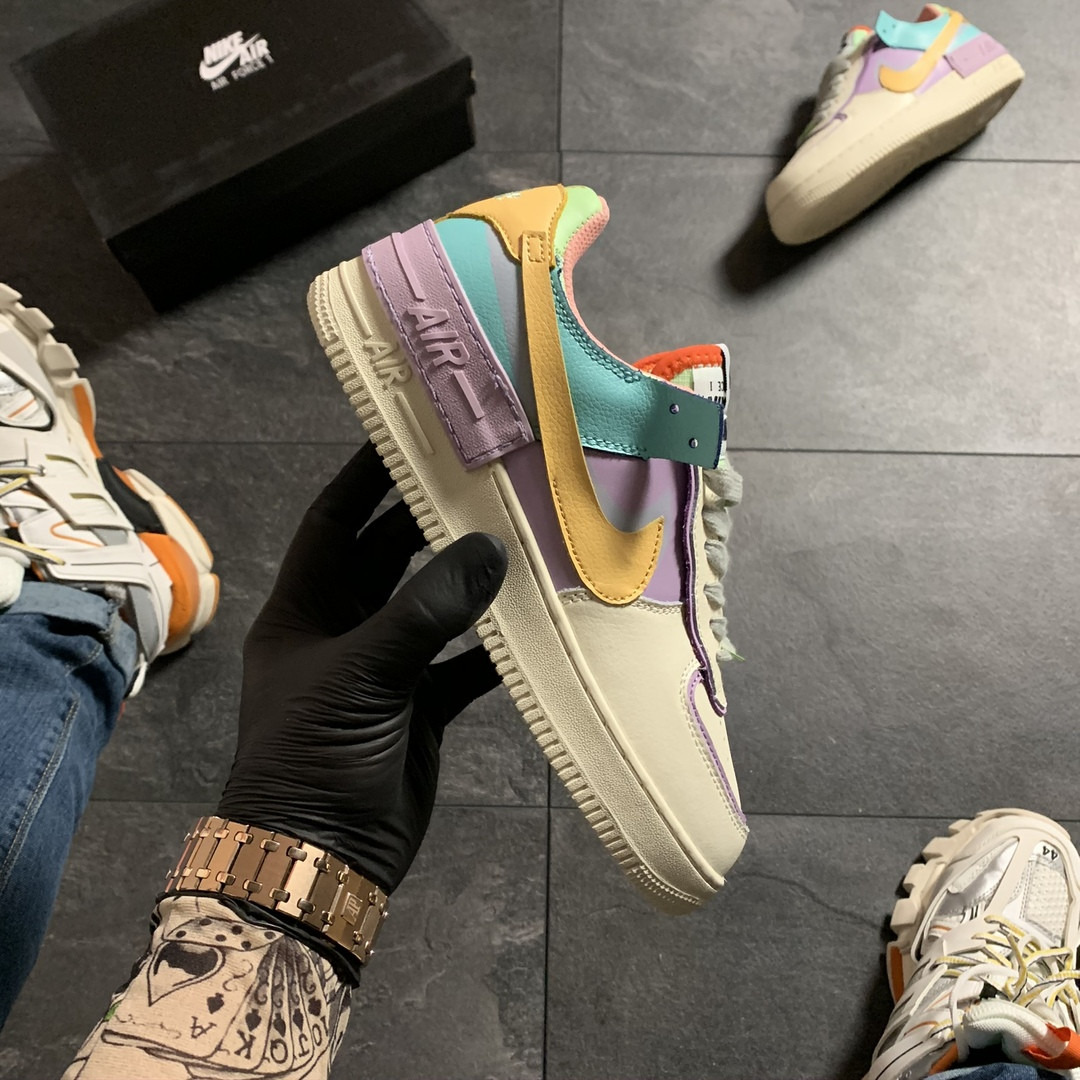 Жіночі кросівки Nike Air Force 1 Shadow Beige Violet, жіночі кросівки найк аір форс 1 шадоу, фото 1