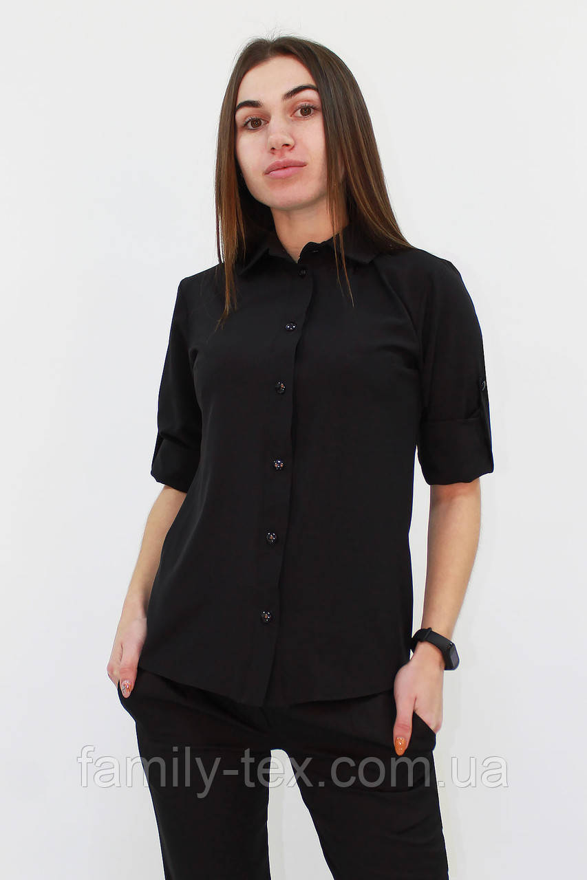 Класична жіноча блузка "Ivory", розміри 42 - 48, фото 1