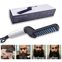 Стайлер для укладки волос и бороды расческа выпрямитель утюжок для мужчин Quick hair styler