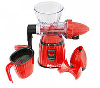 Соковыжималка ручная механическая шнековая для фреша Kitchen Master Lmy 662 Red