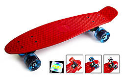 Пенні-Борд червоний Penny Board. Red Світяться колеса