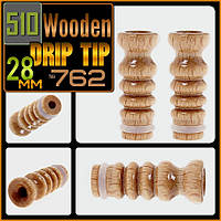 №762 Wooden Drip Tip. Дрип тип деревянный, стандарт 510.