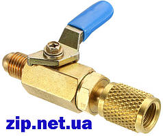 Кран для фреона під шланг 1/4-1/4 прямий