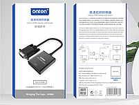 Конвертор VGA to HDMI Onten Original + Аудіо + Живлення Адаптер Перетворювач OTN-5138S, фото 8