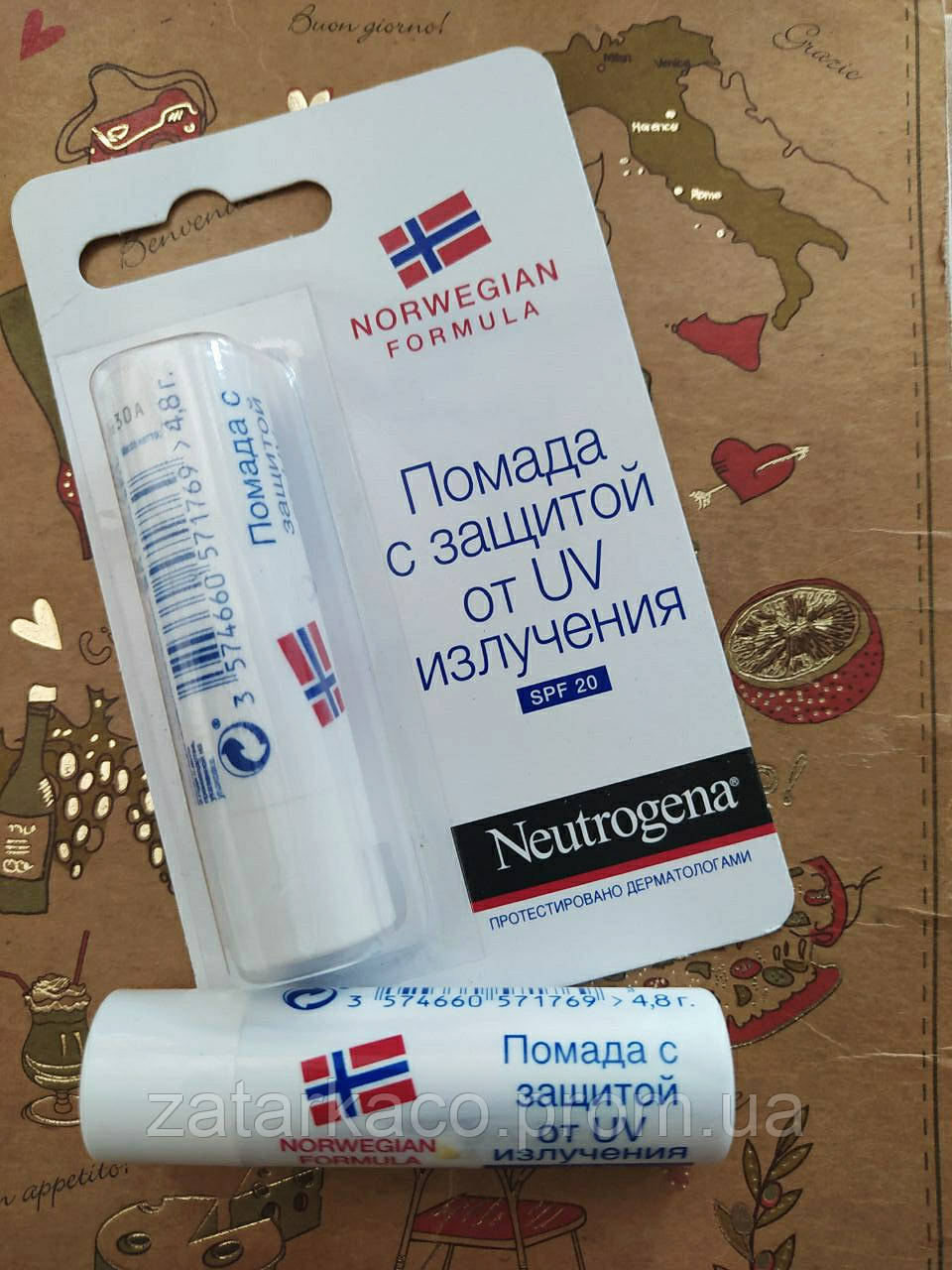 Гигиеническая помада бальзам для губ Neutrogena Norwegian SPF 20 с защитой от uv и погодных условий. Норвегия - фото 2 - id-p1180736703